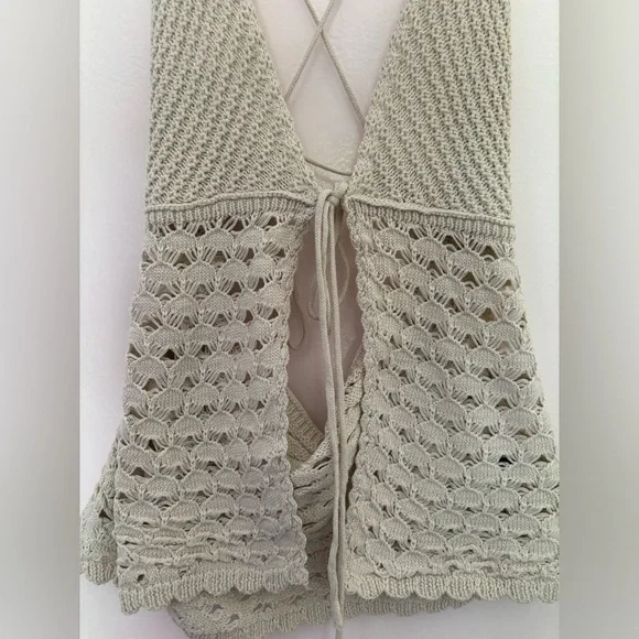 Crochet tie tank top - Picture 2 of 5